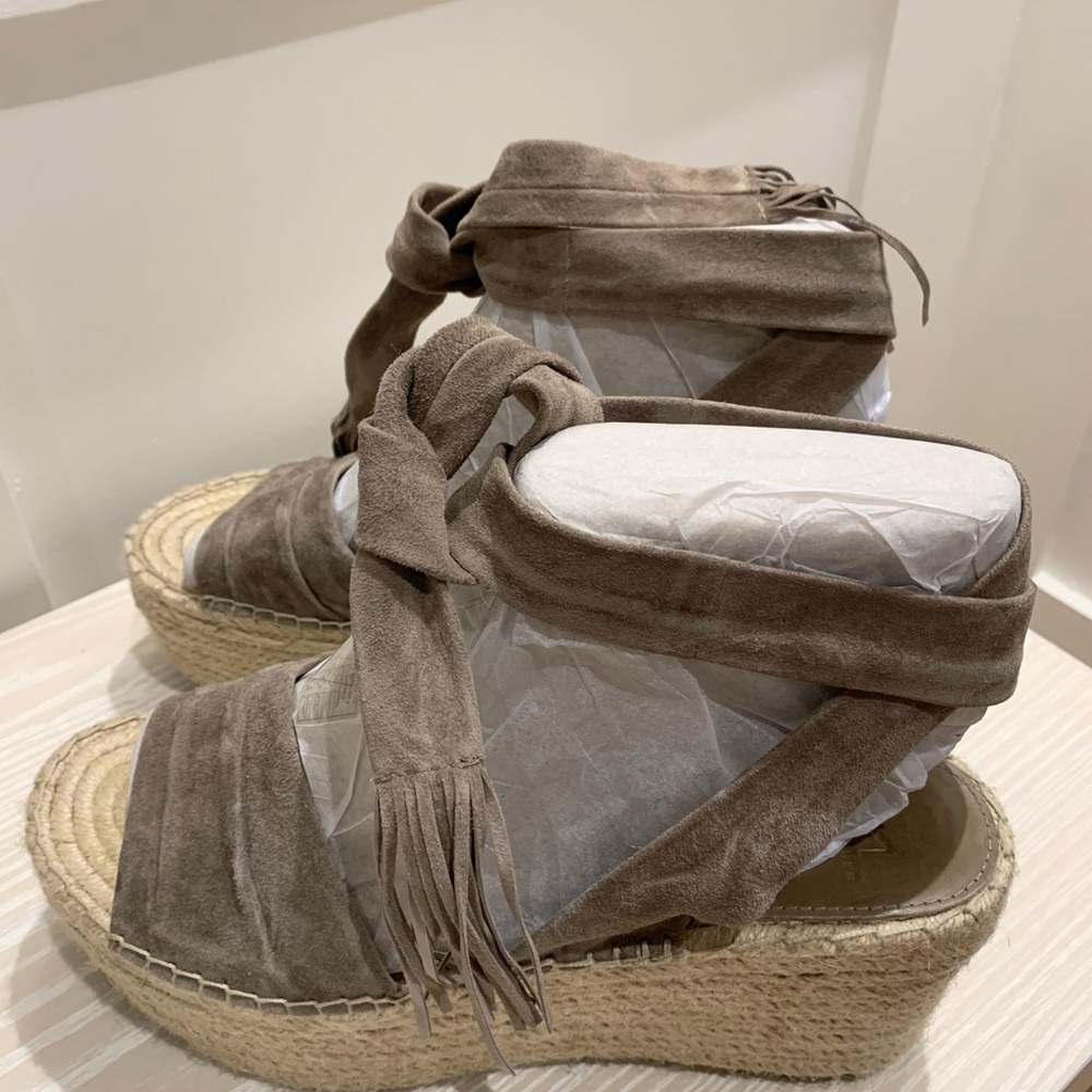 Marc Fisher Suede Ankle Tie Espadrilles - Picture 2 of 5